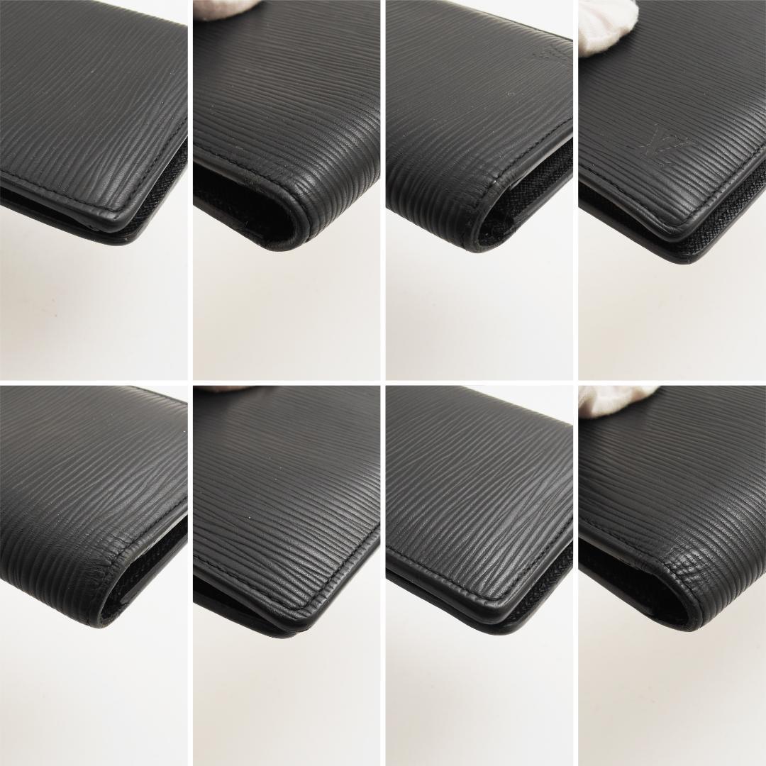 極美品✨ ルイヴィトン エピ ポルトフォイユ ブラザ 二つ折り財布 ブラック
