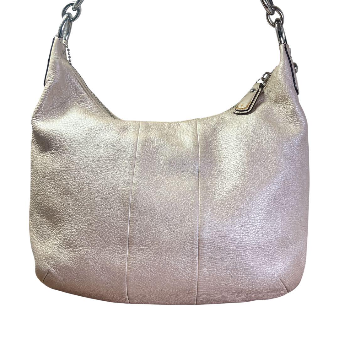 COACH ハンドバッグ　アイボリー　ロック金具　2way　ワンショルダーu13 コーチ ハンドバッグ アイボリー ロック金具 2way ワン