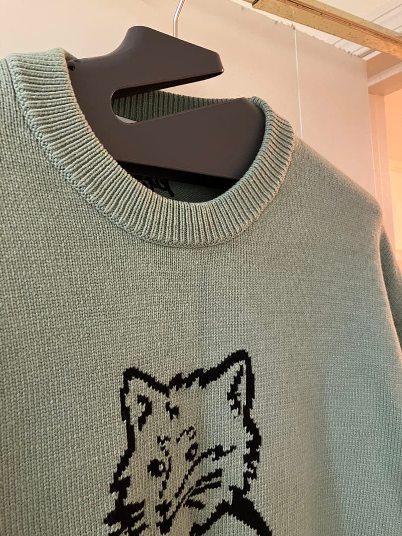 日曜限定Maison Kitsuné Dressed Fox セーター グリーン 日曜限定Maison Kitsuné Dressed Fox セーター グリーン