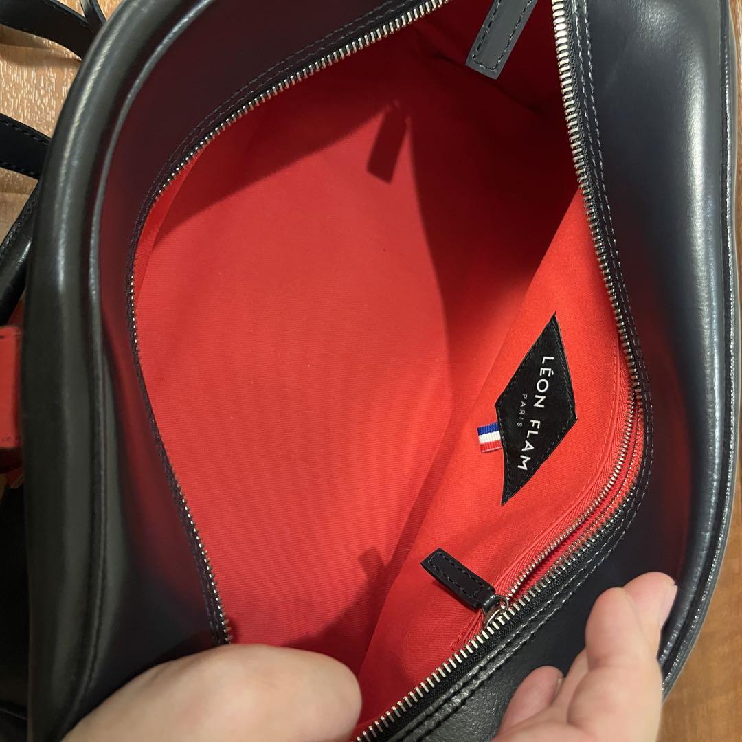 美品　LEON FLAM レオン　フラム　ハンドバッグ　ショルダー　ミニボストン