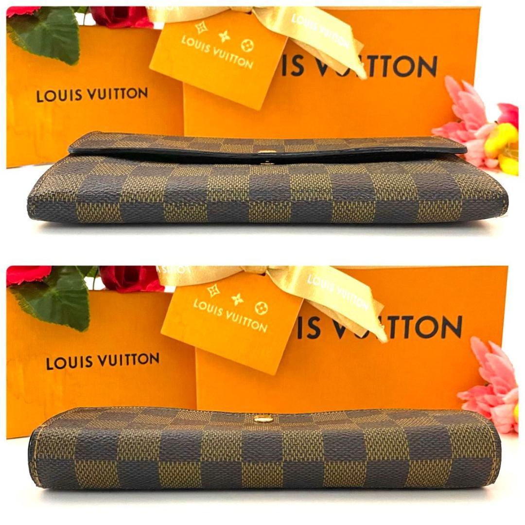 ルイ ヴィトン◎ポルトフォイユ サラ ダミエ エベヌ 長財布 ブラウン 茶色
