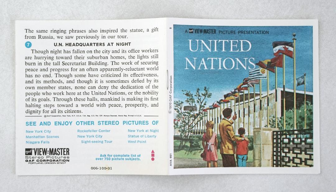 ヴィンテージ トーキングビューマスター・リール United Nations