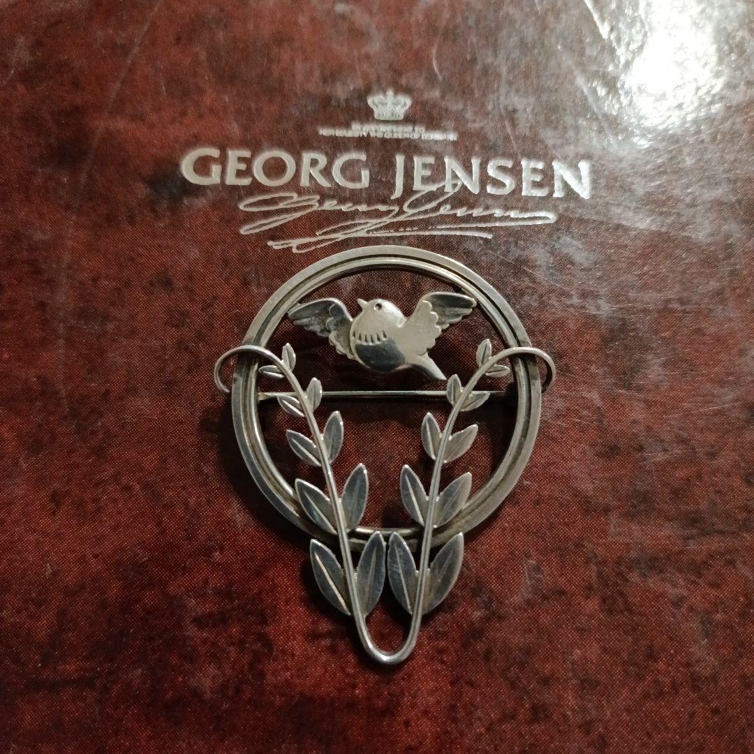 GEORG JENSEN ブローチ 259 鳥と植物Georg Jensen