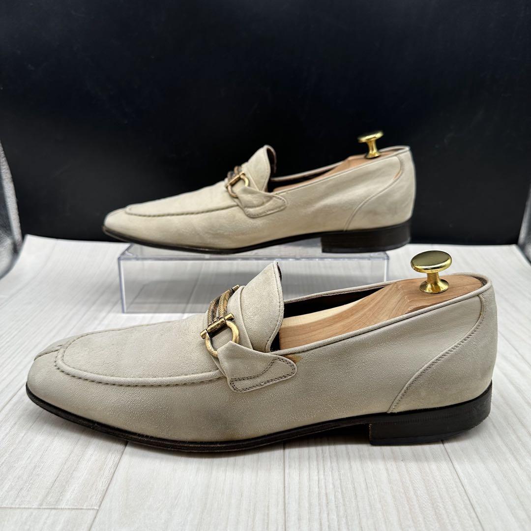 【FERRAGAMO】フェラガモ ビットローファー スエード 7EE