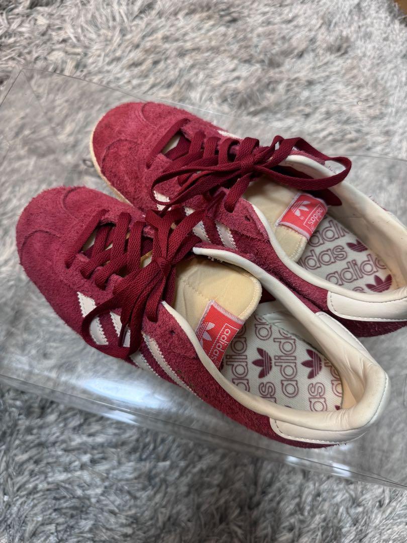 adidas GAZELLE ワインレッド スニーカー