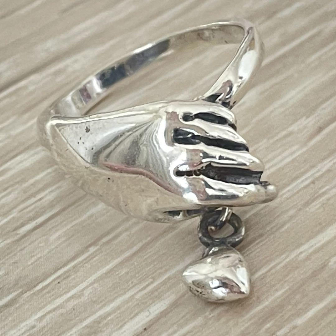 【アンティーク silver】手のデザインリング
