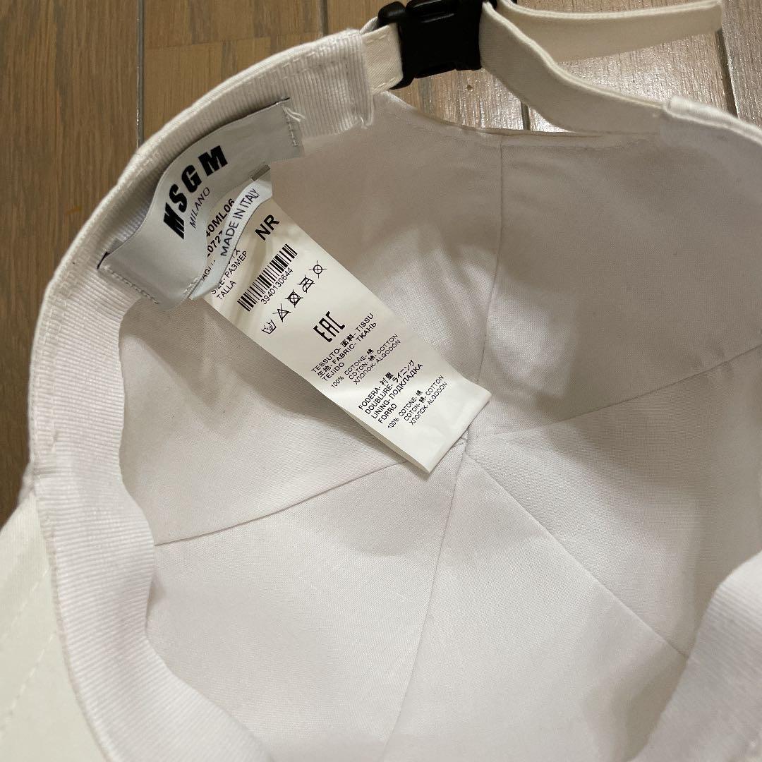 SALE爆買い msgm キャップ 帽子 rHUIF-m32407058722 白 最新作好評