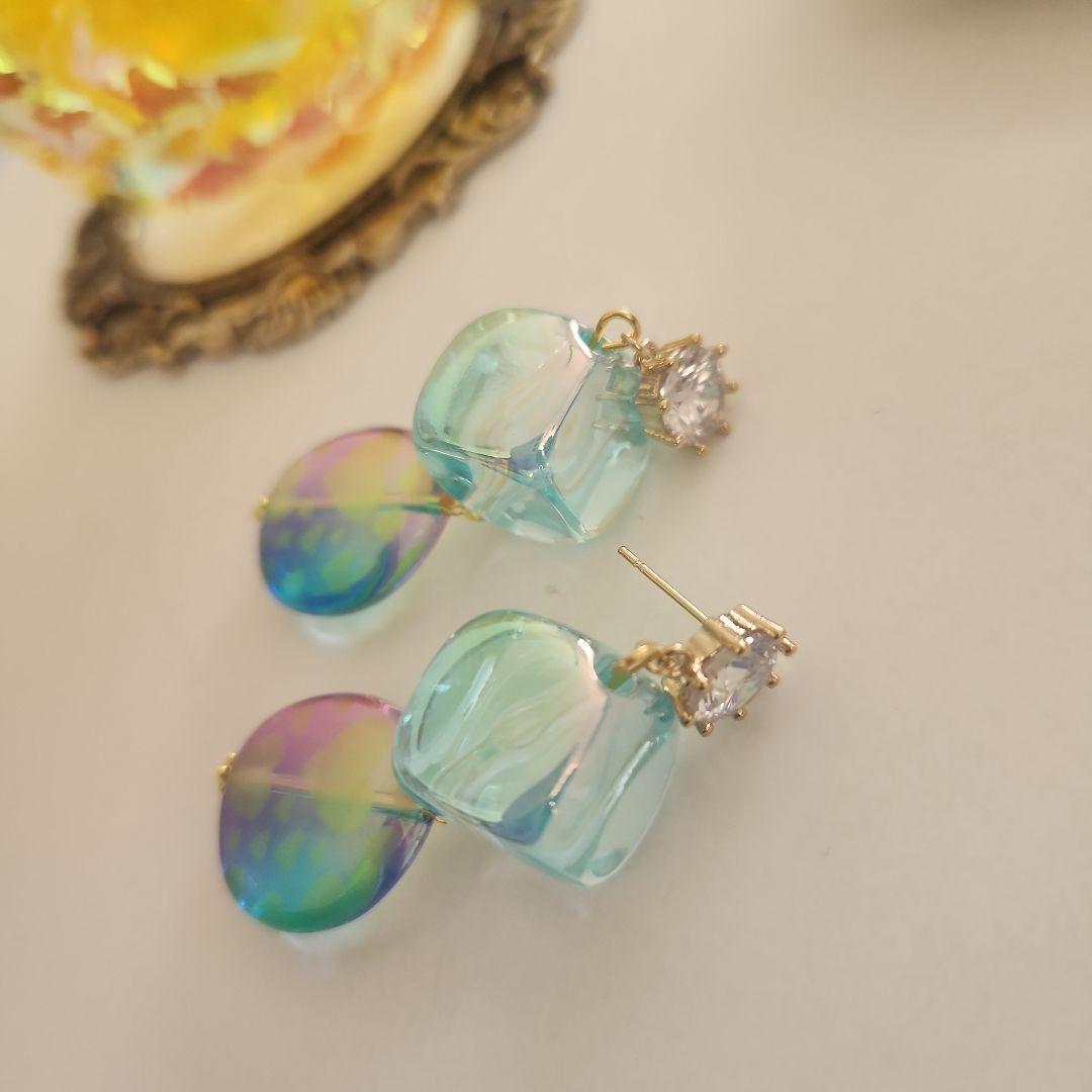 ハンドメイド天然石ピアス3点セット美品✨作家