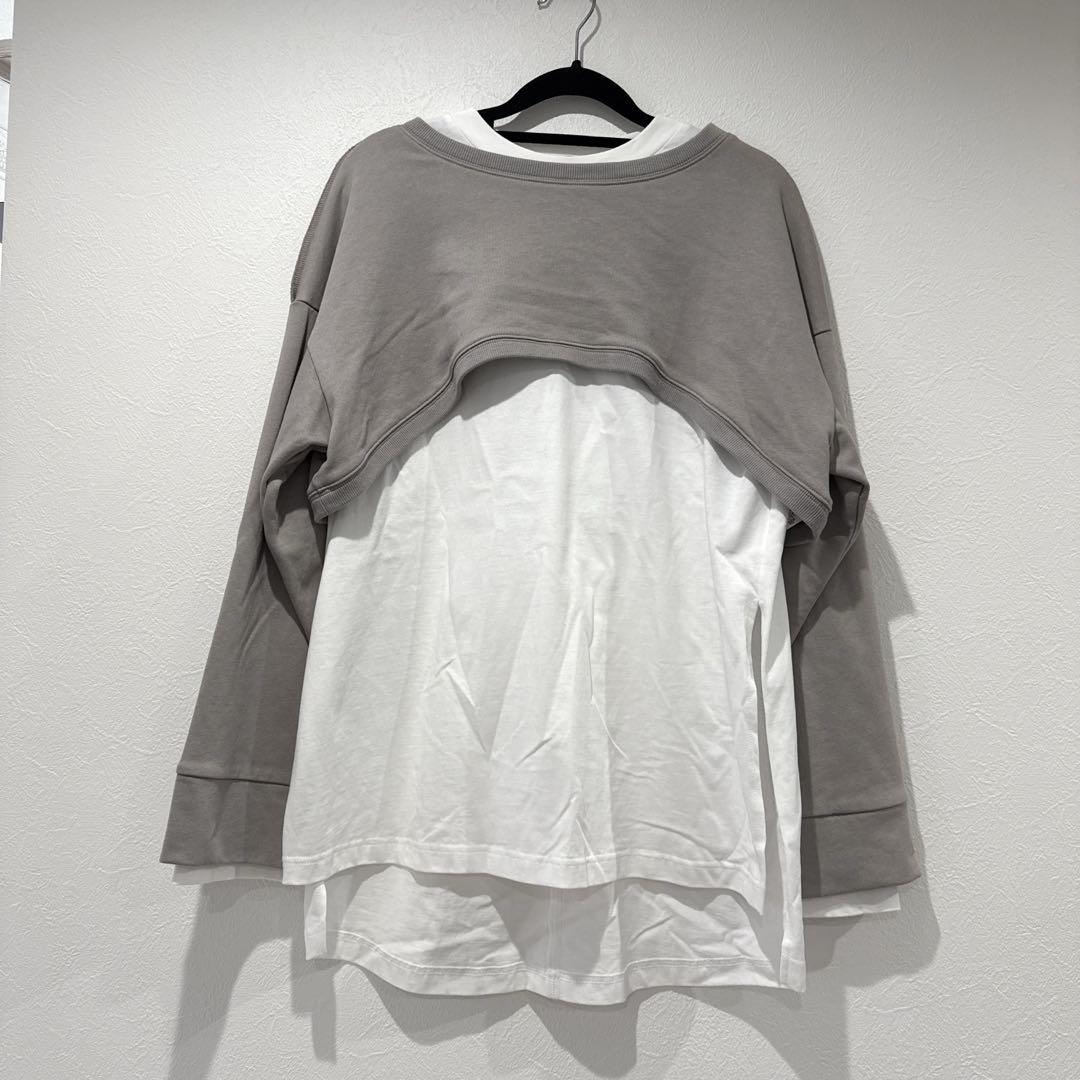 AULA AILA レイヤードデザイン長袖トップス