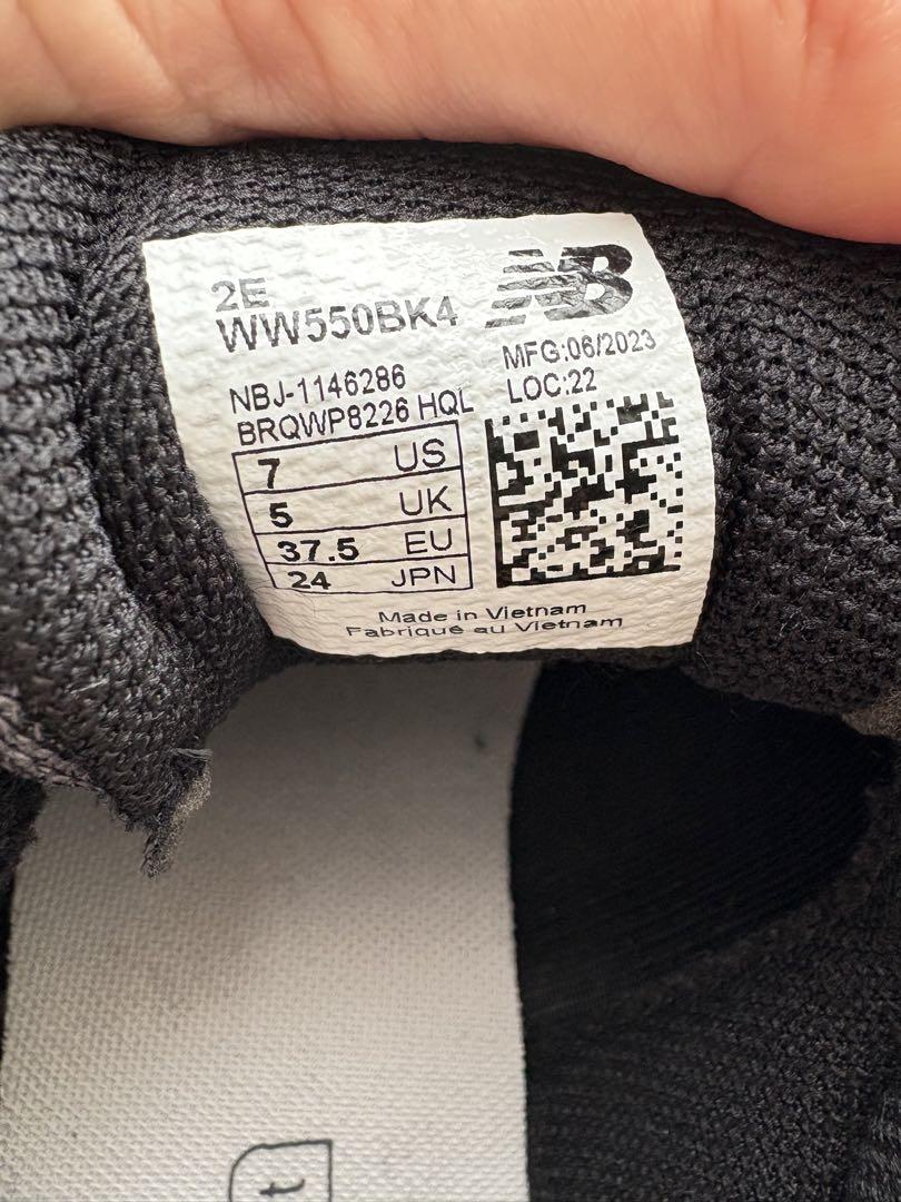 New Balance 550 ブラック/グレー