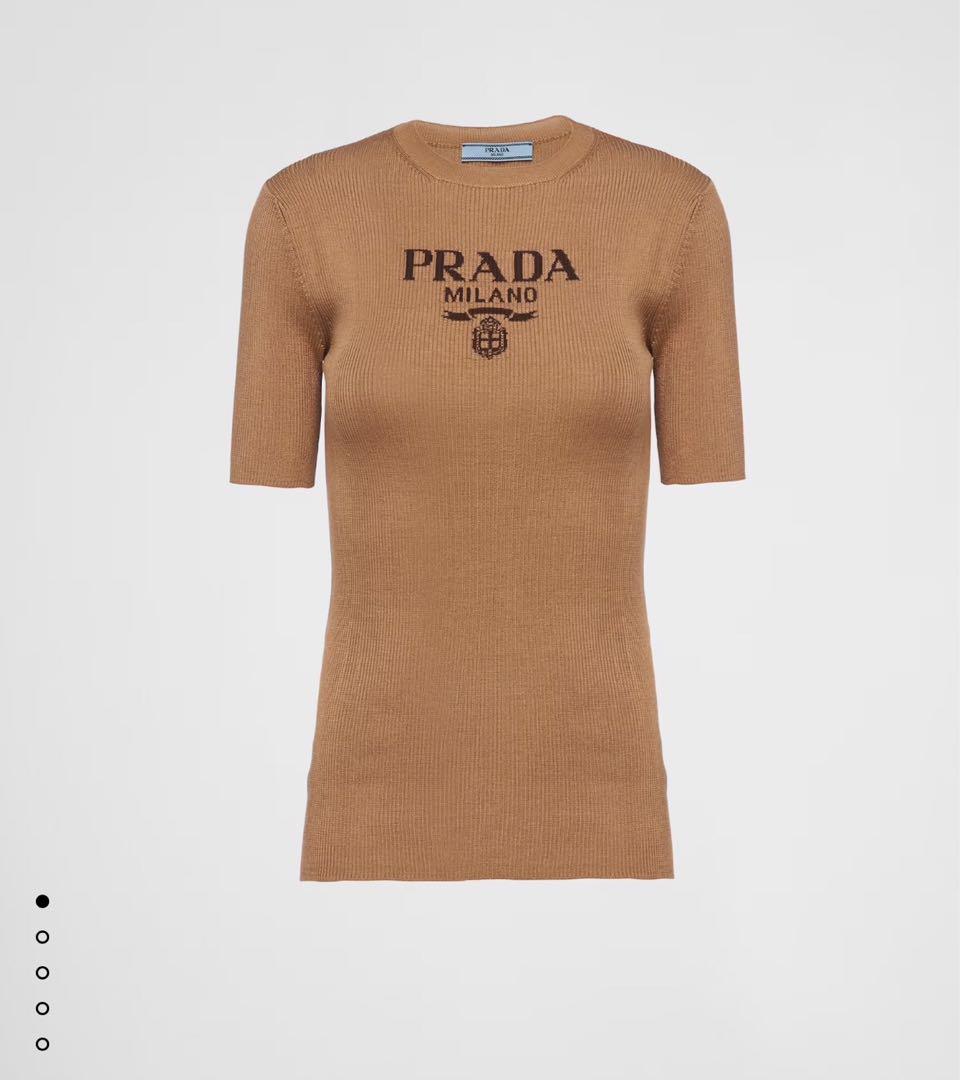 gureさん専用PRADA ロゴ入り シルク クルーネックセーター