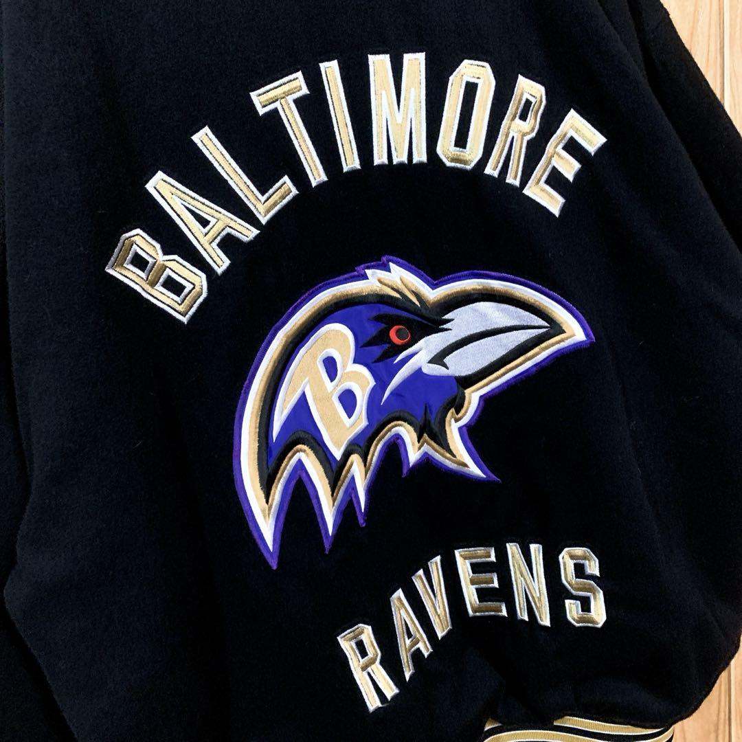 BALTIMORE RAVENS スタジャン ◎デカロゴ 刺繍 NFL アクリル