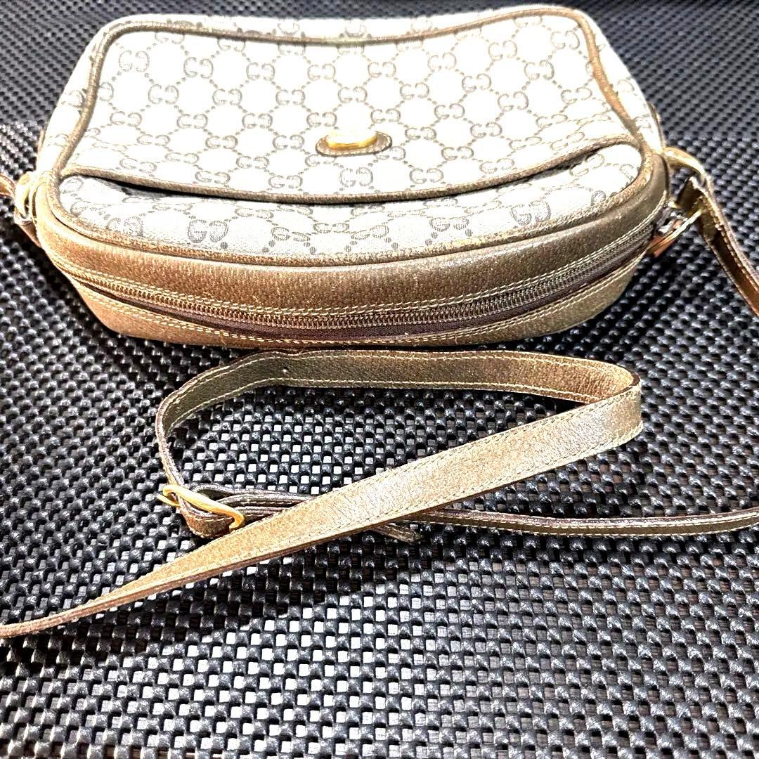 オールドグッチ グッチプラス ショルダーバッグ ベージュ ポシェット