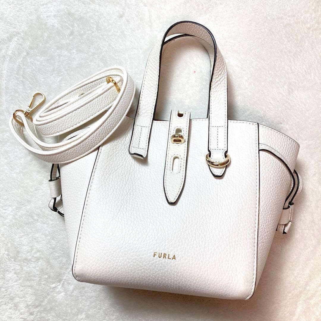  フルラ 新型 NET ミニ ２WAY ショルダーバッグ ハンド 白 vpkBn-m32420882954 ハンドバッグ