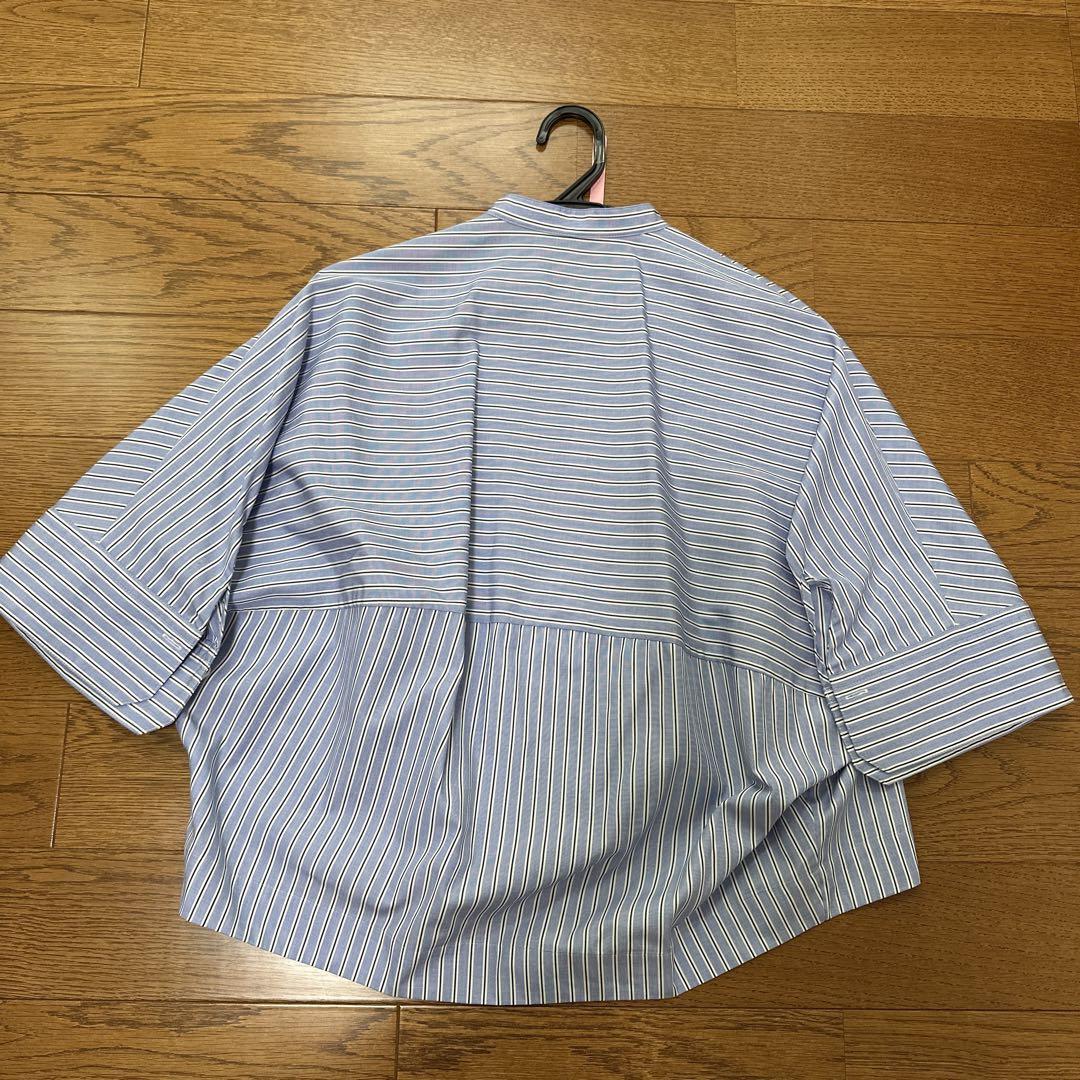 MACPHEE コットンブロードバンドカラークロップドシャツ 36