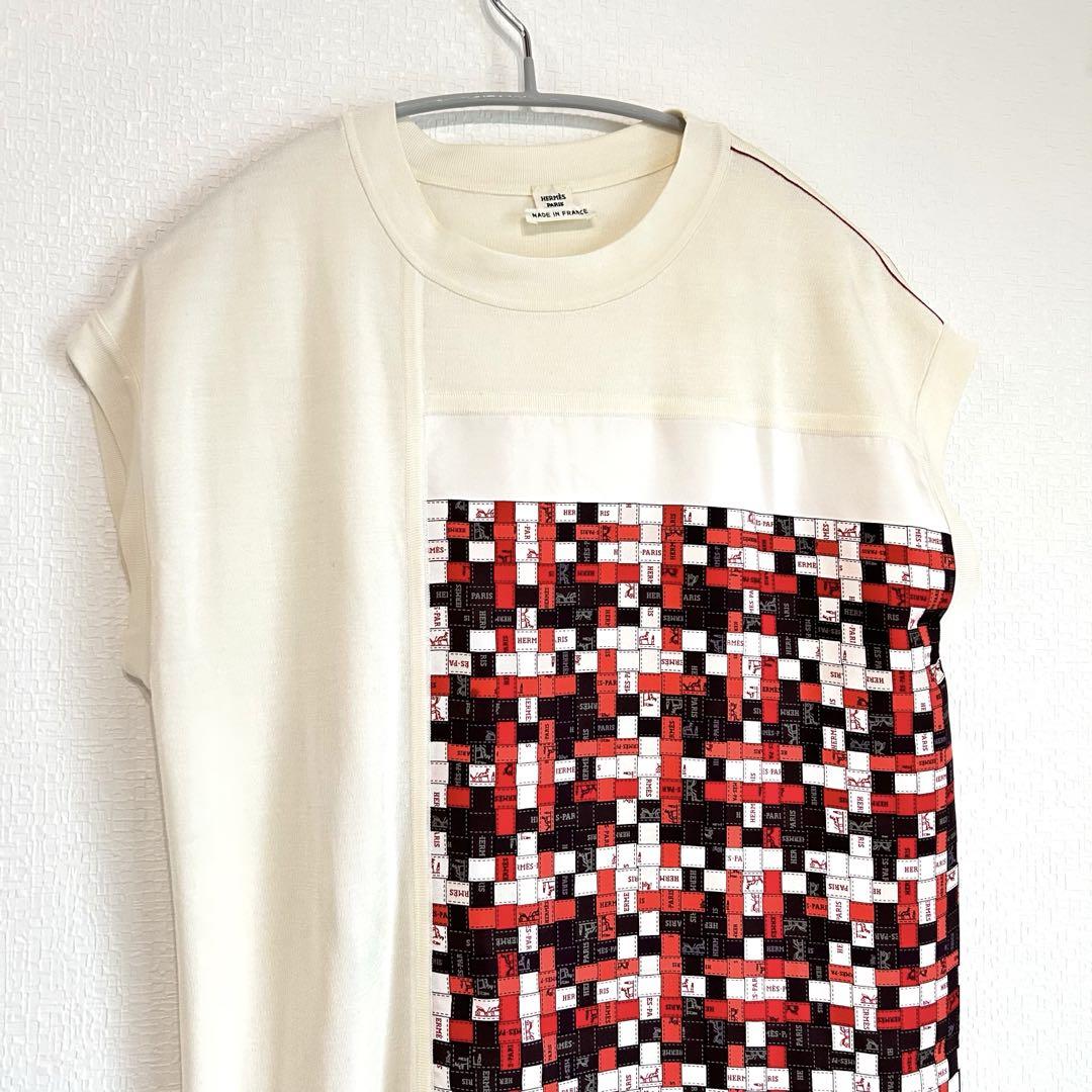 最新入荷商品一覧 | エルメス 美品】 シルク ボルデュック柄 ノースリーブワンピース ワンピース