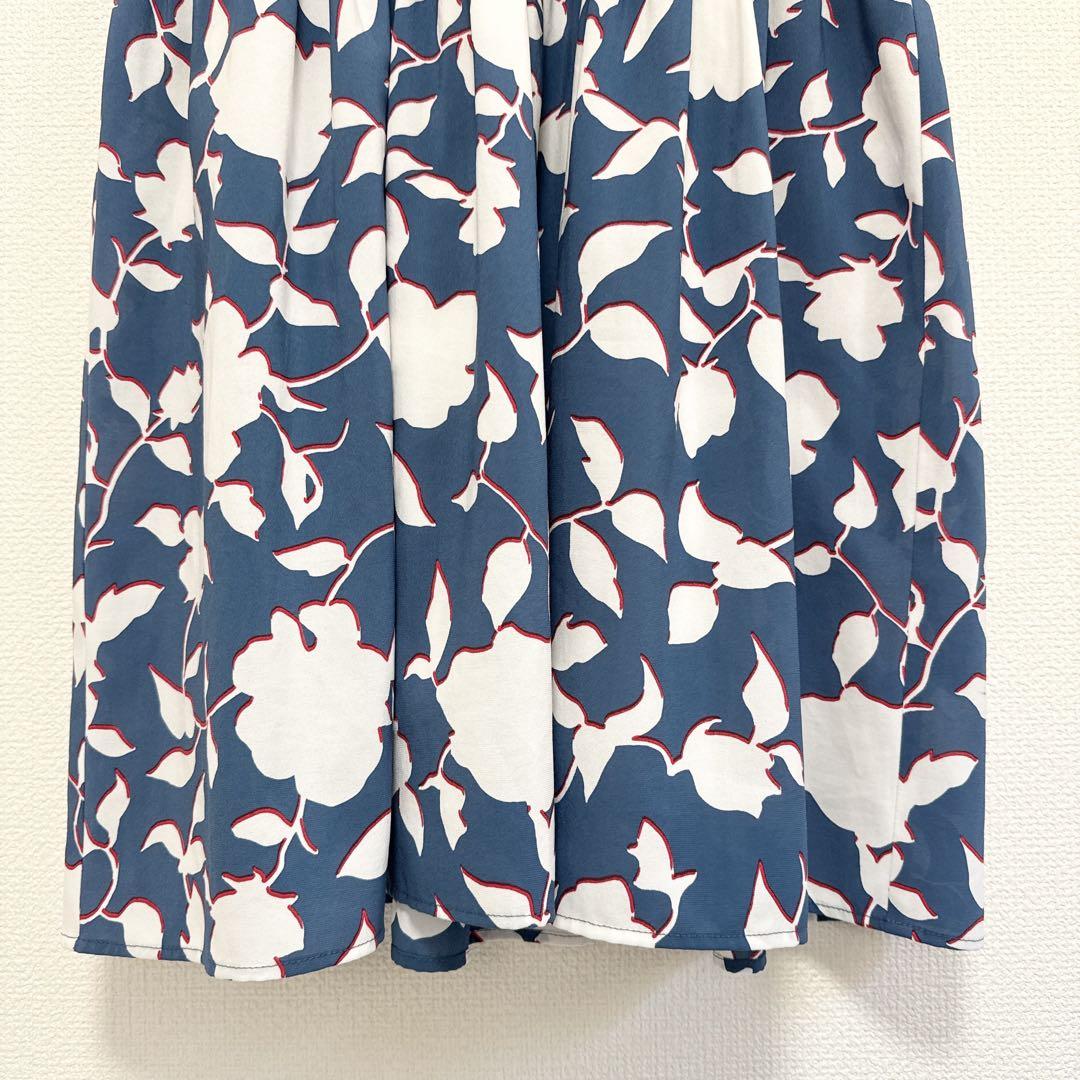 美品】IENA イエナ バイカラーフラワーティアードワンピース S