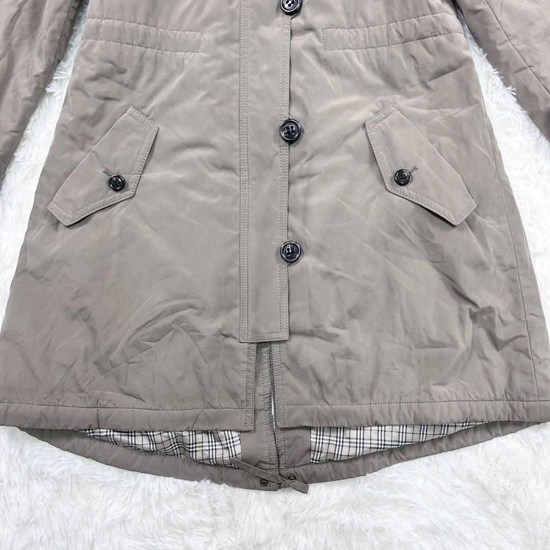 極美品　バーバリーブルーレーベル　モッズコート　ラクーンファー　ライナー　38