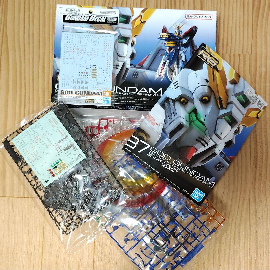 RG 1/144 ゴッドガンダム　GOD GUNDAM　水転写デカール付き RG 1/144 ゴッドガンダム GOD GUNDAM 水転写デカール付き - メルカリ