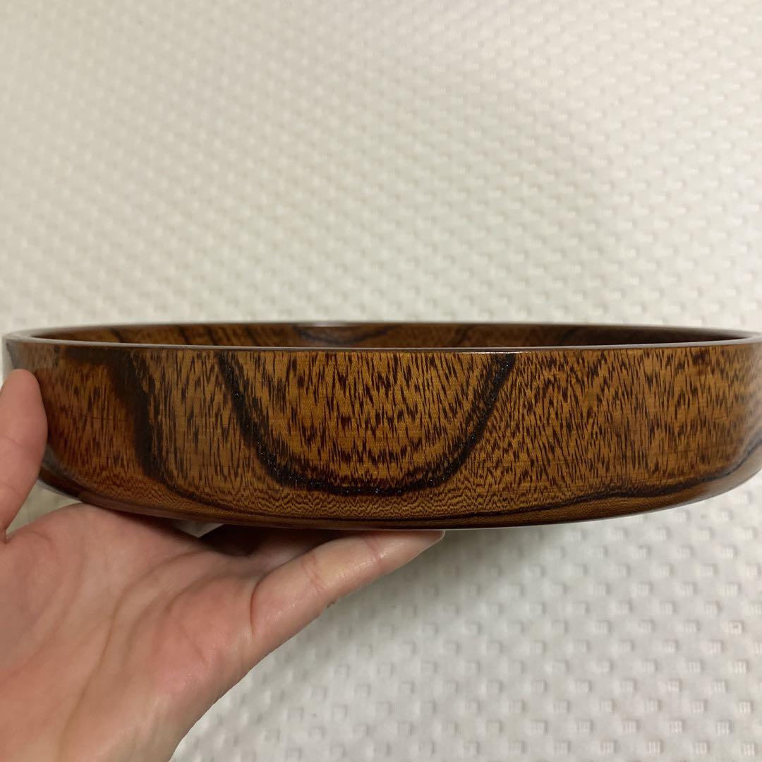 山中塗　美和工藝　高級木製漆器　漆塗　丸盆　お盆　御盆　深盆　トレー　トレイ