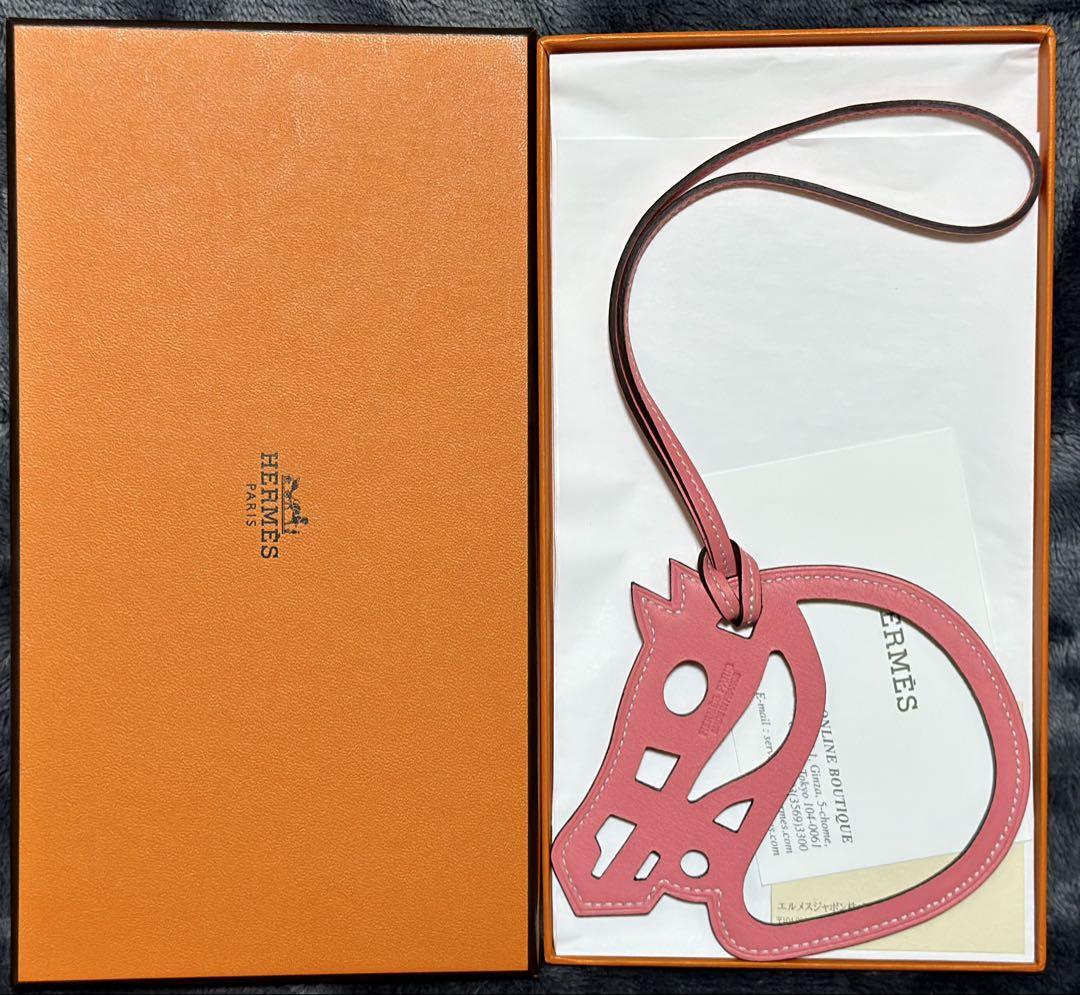 【新品未使用】HERMES パドックシュヴァル ローズエテ チャーム ロデオ
