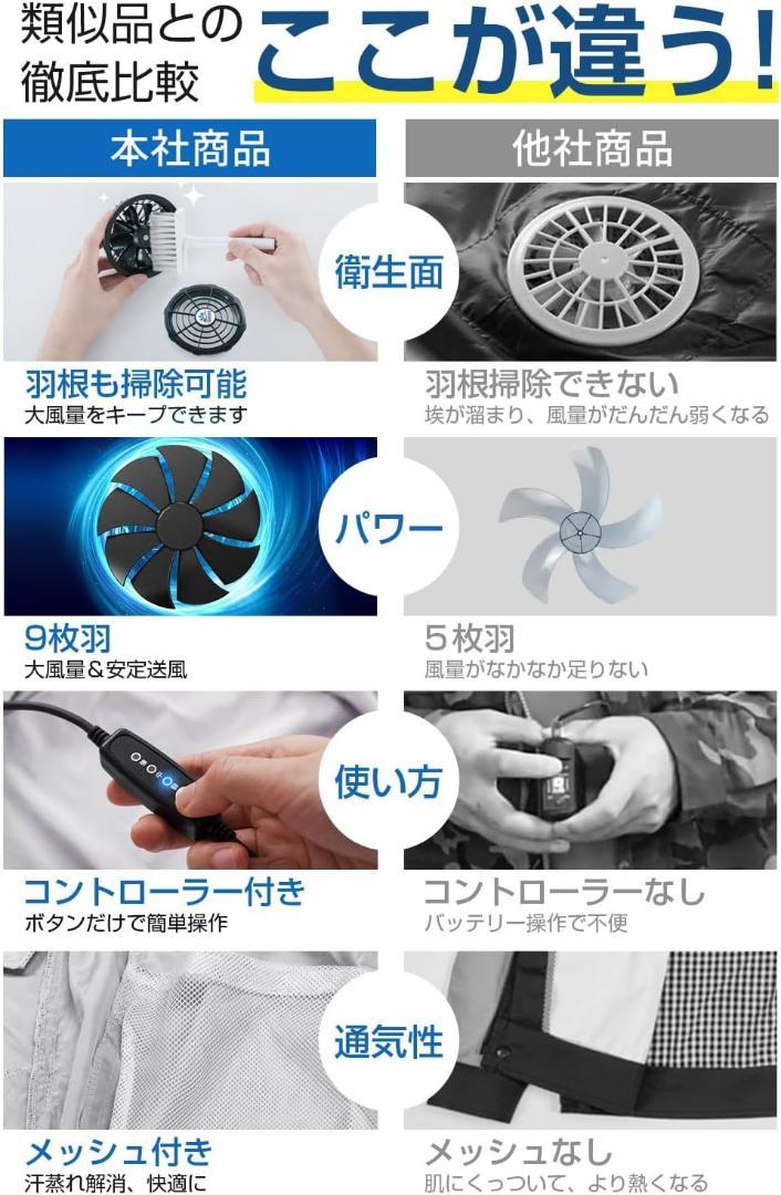 空調服 ベスト 超軽量 薄型 空調作業服 ファン付ベスト バッテリー付 迷彩 黒