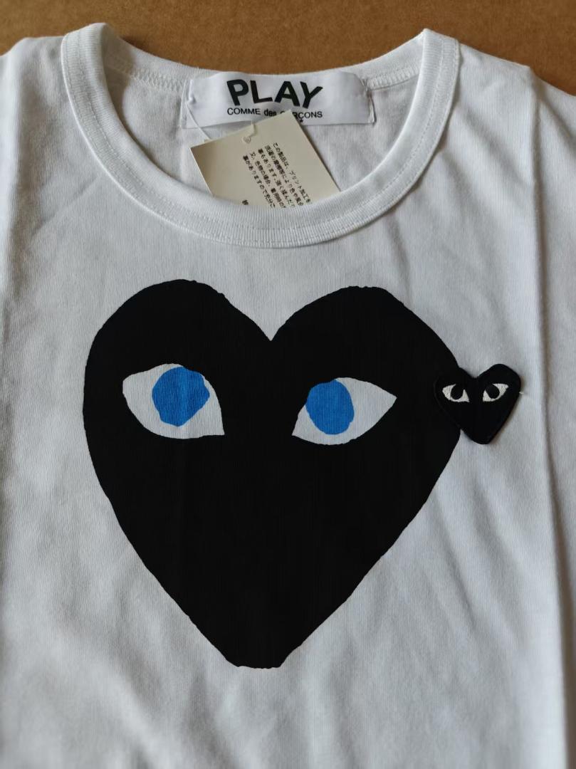 COMME des GARCONS ハート型目デザイン Tシャツ L - メルカリ