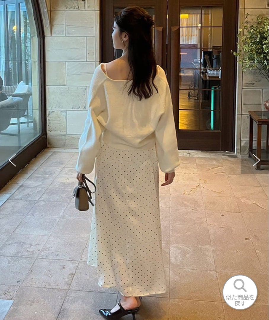 NICECLAUP クロスニット&サイドレースアップキャミワンピセット NICECLAUP クロスニット&サイドレースアップキャミワンピセット