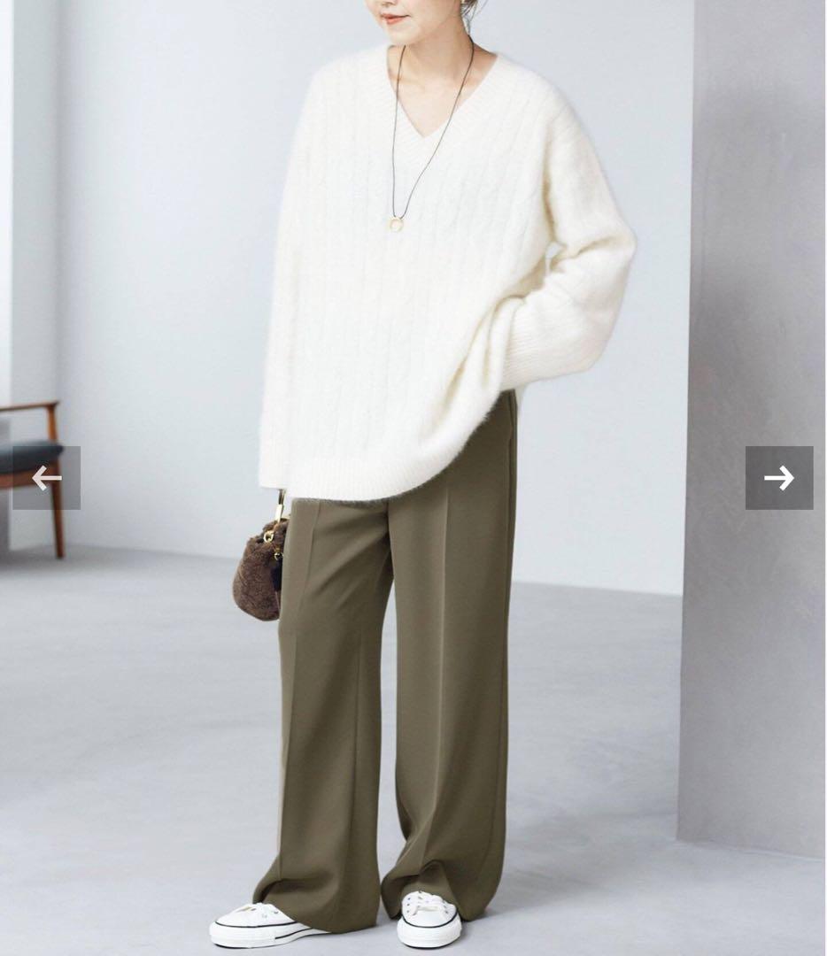 Plage Fur Cable ニット　ホワイト
