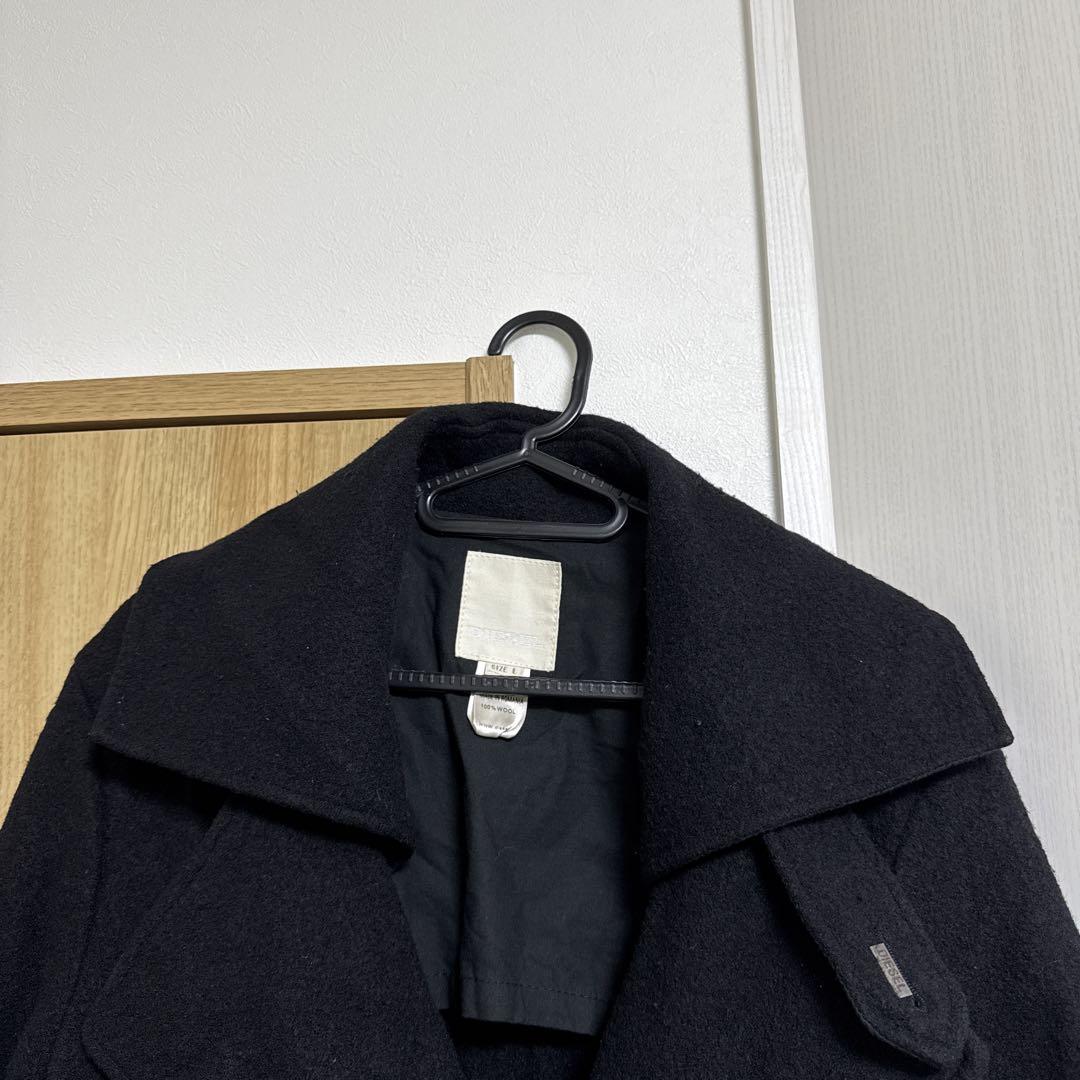 【DIESEL】ブラック ウール ピーコート Lサイズ