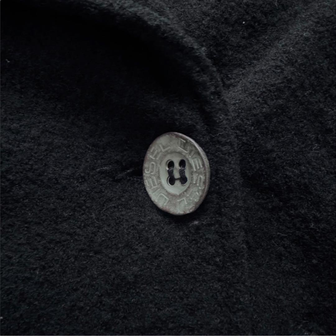 【DIESEL】ブラック ウール ピーコート Lサイズ