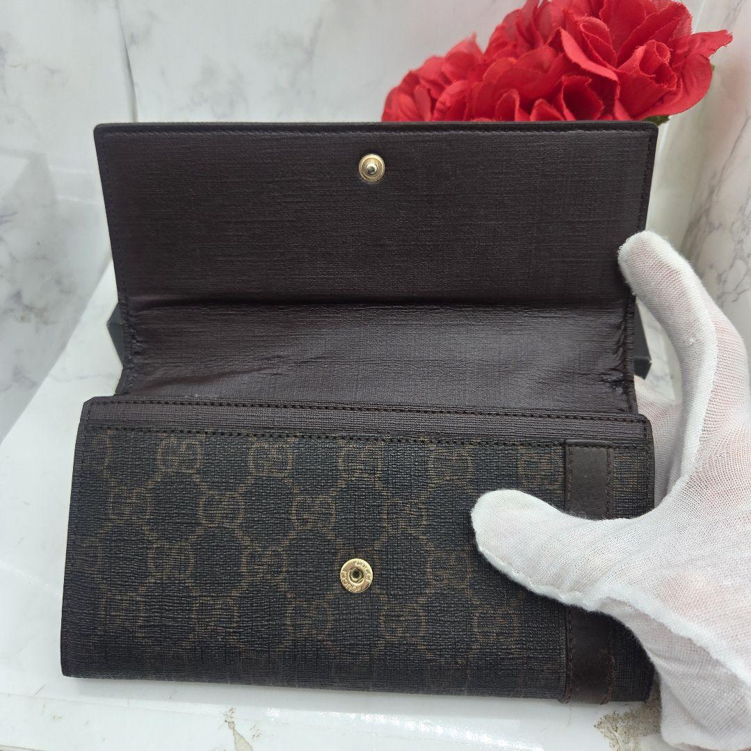【希少】 GUCCI グッチ 長財布 財布 GG スプリーム ベルト 金具
