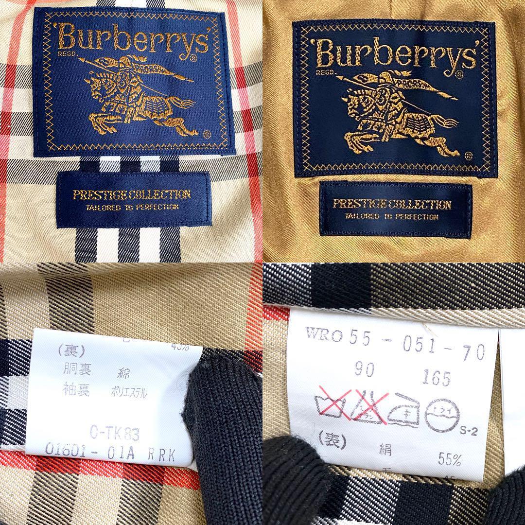 美品 BURBERRYS 羊毛 カシミヤコート ノバチェック ボタン刻印 L相当