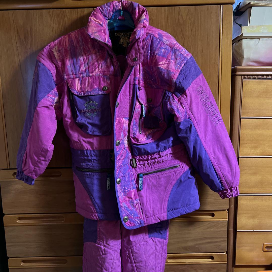 DESCENTE スキーウェア ピンクと水色