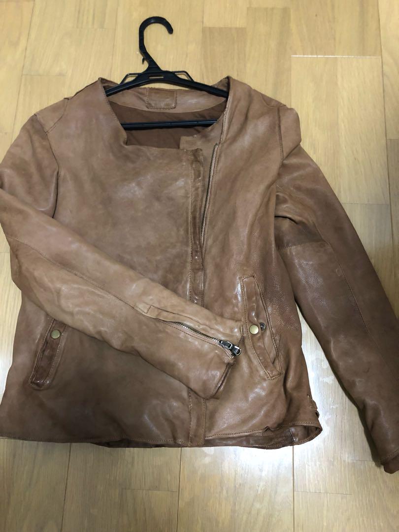 美品◇SPORTMAX CODE◇ラムレザー シングルライダース 42 450E