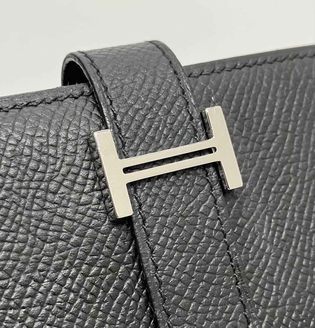 ⭐️ 極美品 エルメス ベアン スフレ 二つ折り長財布 エプソン ブラック 鑑定済