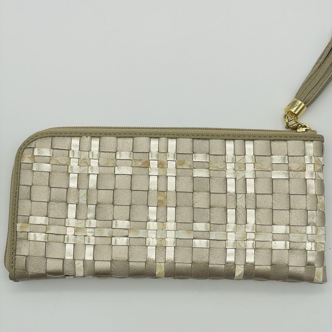極美品】ATAO アタオ　リモルーク　長財布　L字　メモリアルシャンパン　レザー