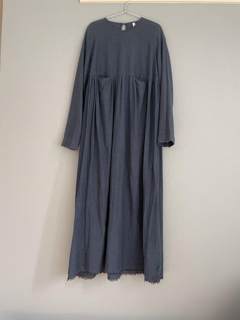 ワンピース odami indigo long dress ocaille