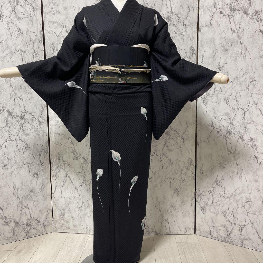 新作超激安 srh様専用正絹黒地カラー花柄訪問着 作家物 rwtYa-m32460402580 SALE本物保証