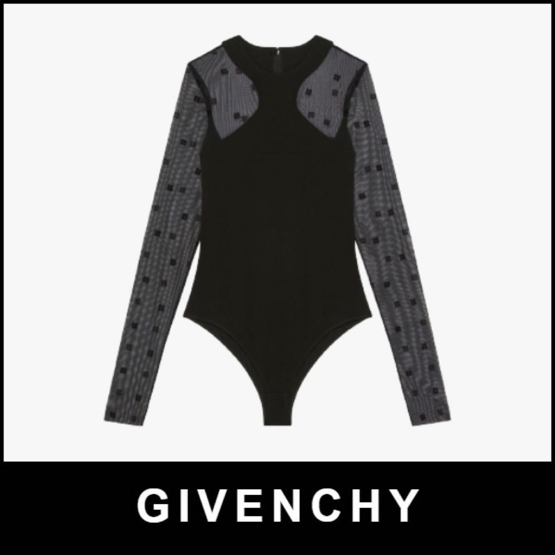 GIVENCHY ブラック 長袖ボディスーツ なぬ