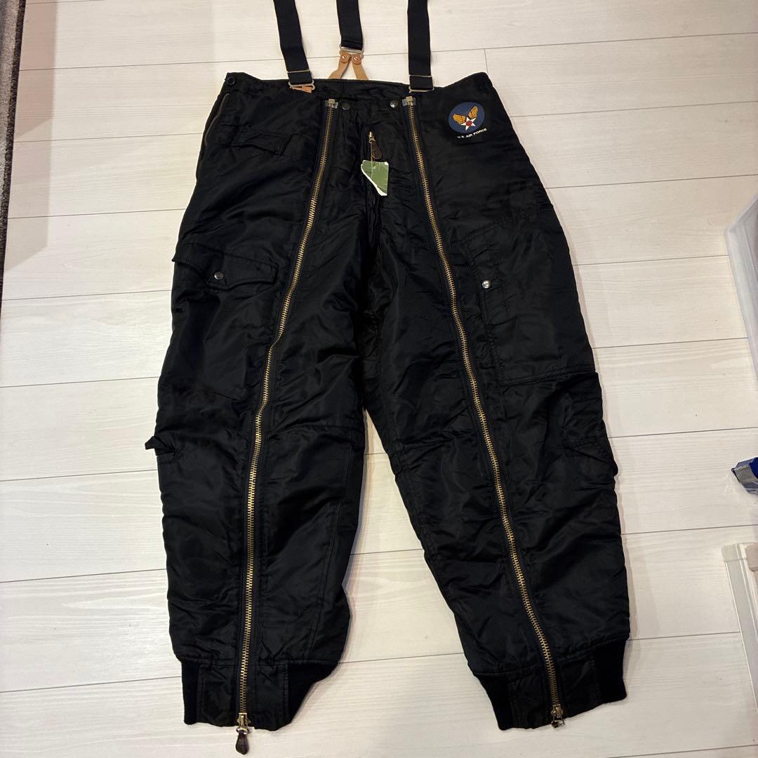 ヒューストン フライトパンツ ナイロン ブラック ミリタリーL HOUSTON