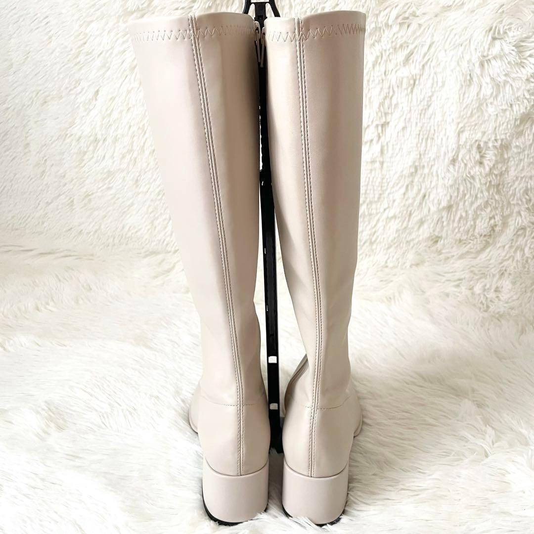 新品未使用】ESPERANZA スクエアトゥストレッチロングブーツ