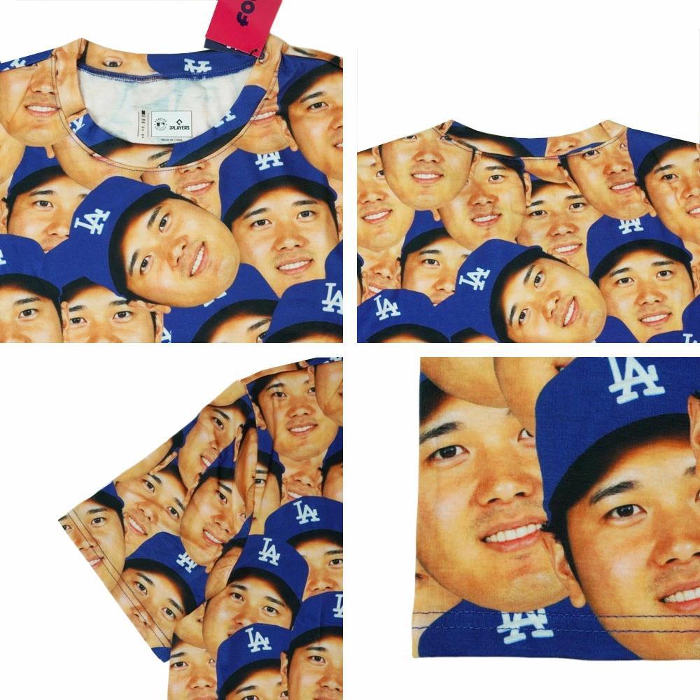 S新品大谷翔平公式ティーシャツ総柄顔Tシャツドジャースdodgers