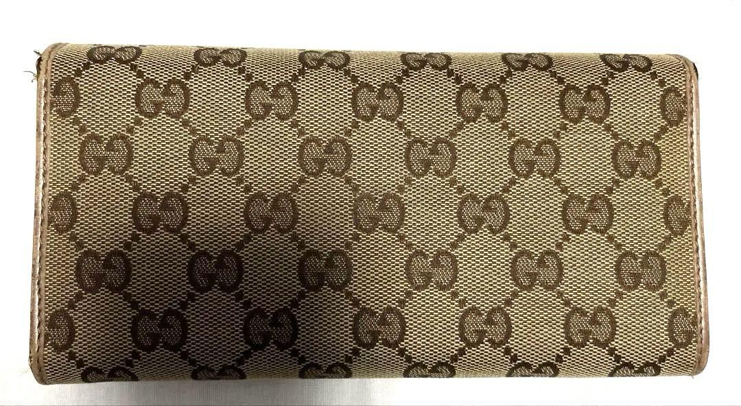 GUCCI 長財布 GGキャンバス ハート 箱 紐 袋付き