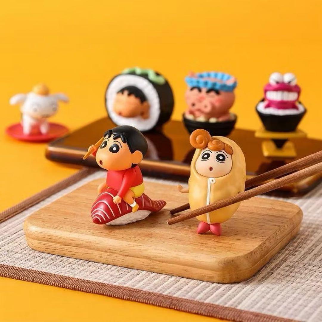 台湾限定　クレヨンしんちゃん　寿司祭り　フィギュア　６個入りアソートボックス