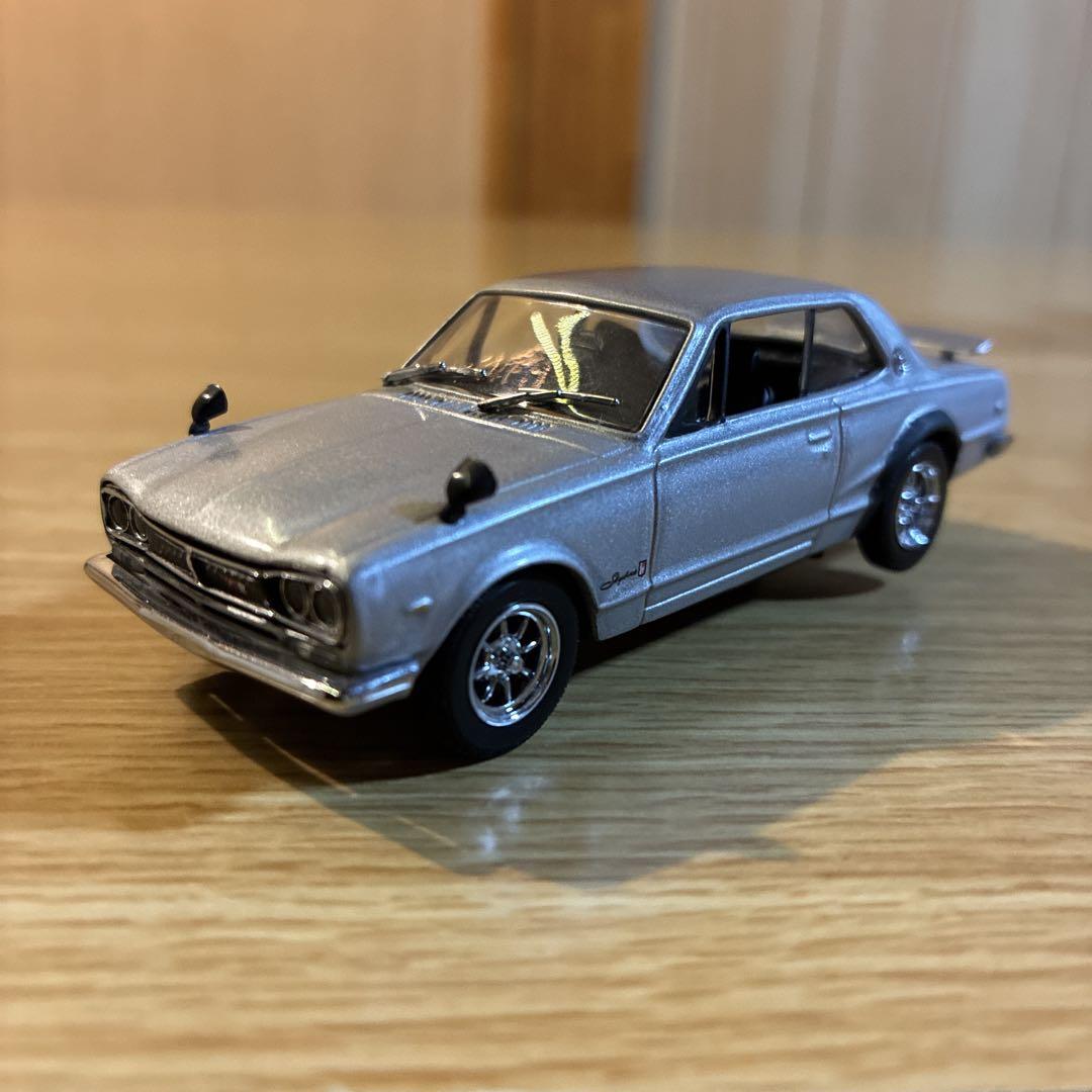 ams 1/43 日産 スカイライン2000GT-R ミニカー(シルバー) 日産 スカイラインGT-R ミニカー(69年式・シルバー）