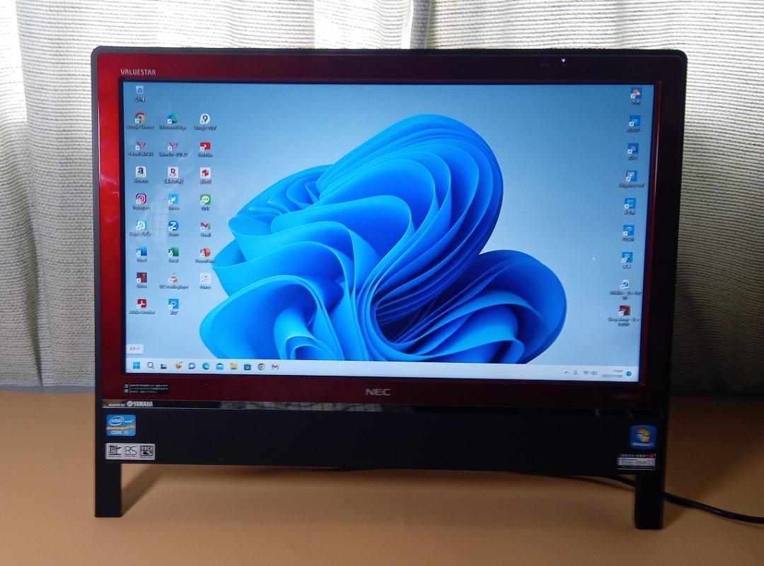 大容量・オフィス2019搭載！NEC一体型PC/Win11/2TB/メモリ8GB