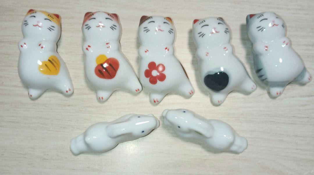 はし置きセット猫うさぎ箸ネコセット