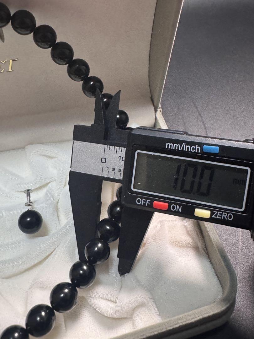 JET パール 10mm K14WG イヤリング ネックレス40cm セット