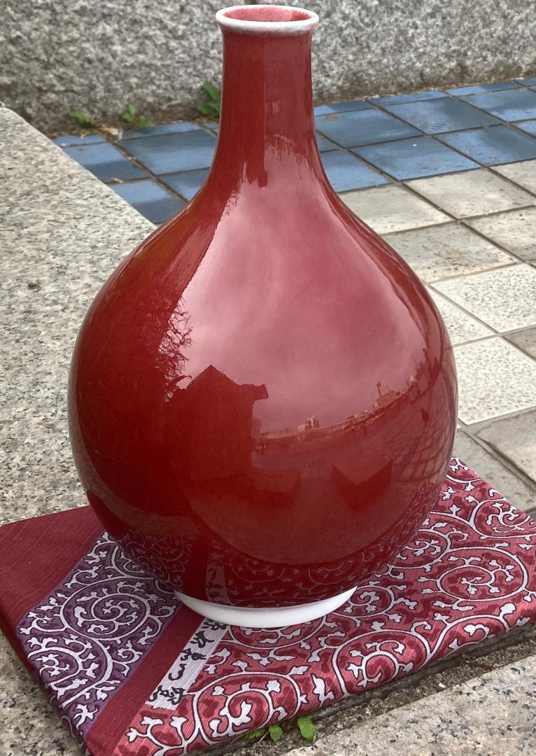 レトロ 有田焼 伊万里 辰砂 花瓶 松右衛門 共箱 ARITA 高さ 23cm 有田焼 伊万里 辰砂 花瓶 松右衛門 共箱 ARITA 高さ 23cm - メルカリ